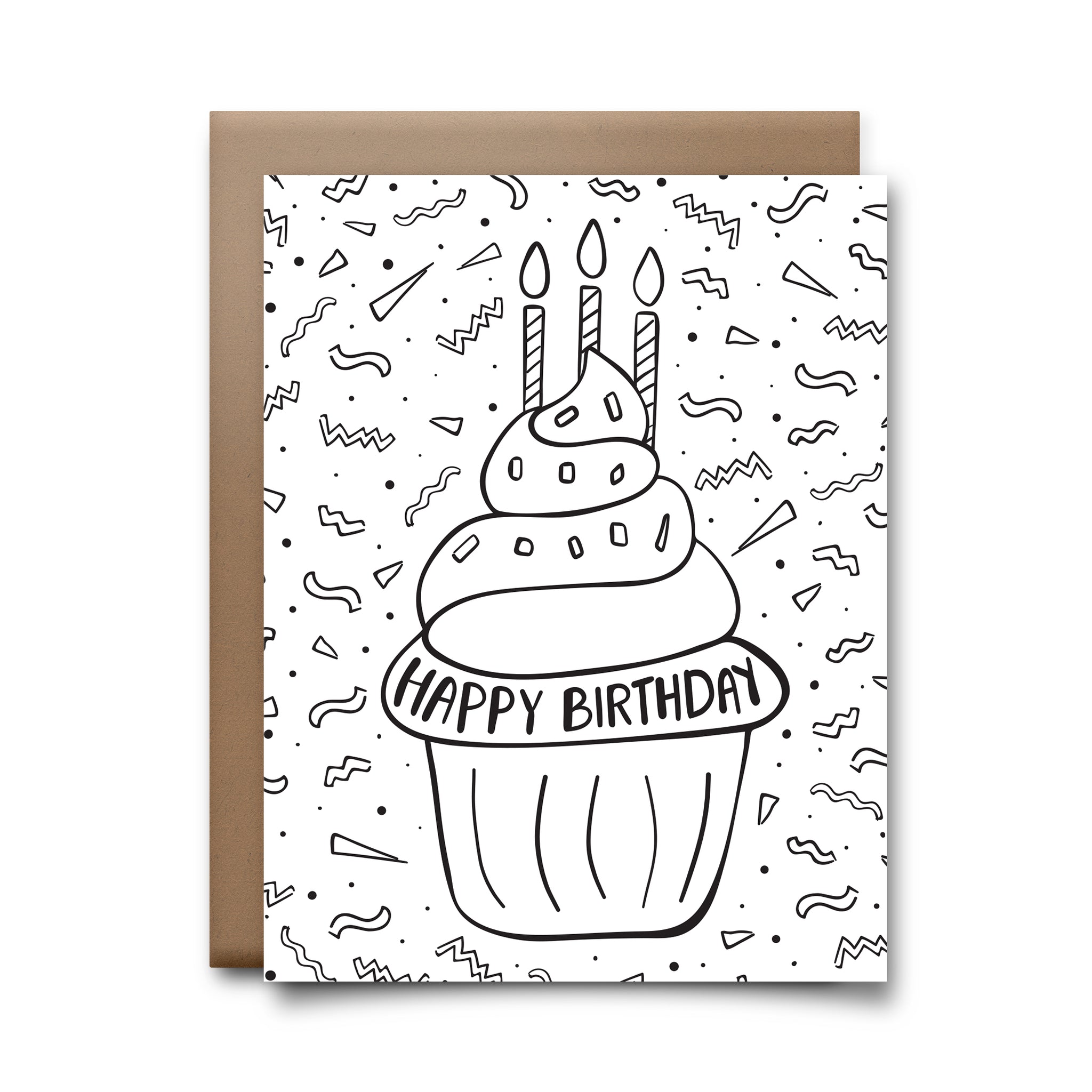 color cupcake | greeting card - Choke Shirt Company