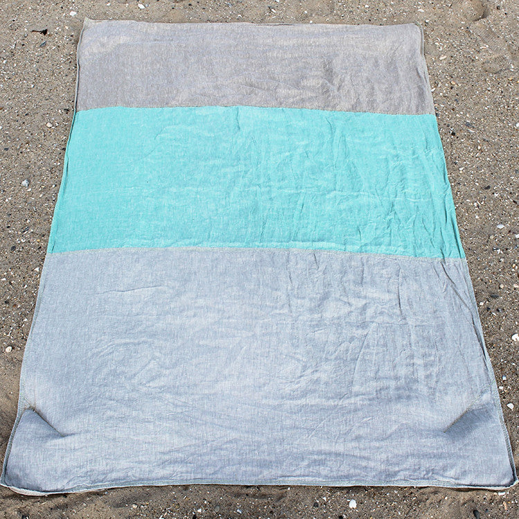 linen beach blanket