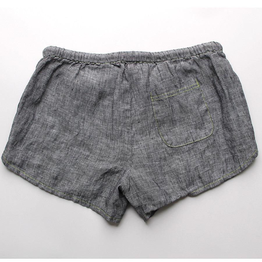 Linen Shorts > Charcoal Solid | Brooklyn Beach
