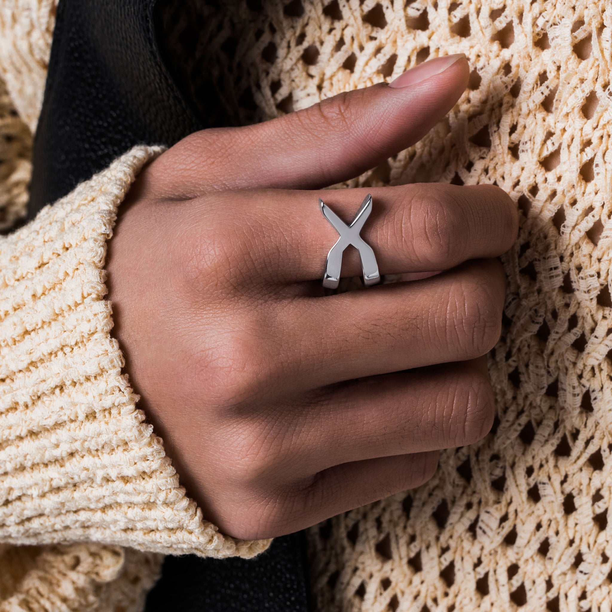 Vitaly Intersect Ring | 100% Recycled Stainless Steel Accessories