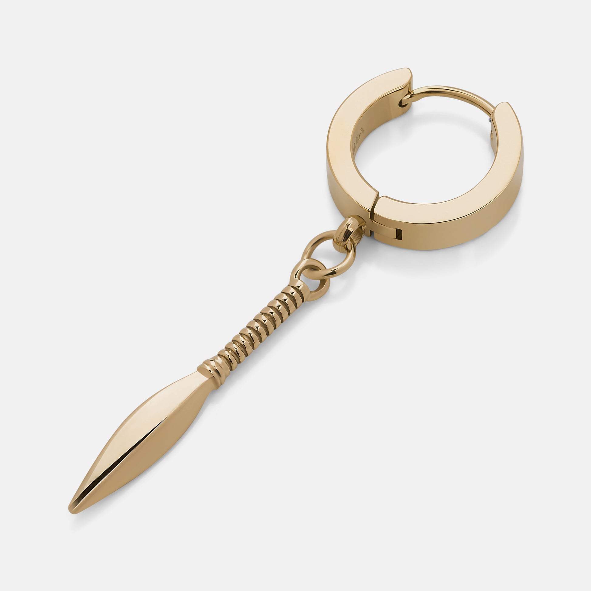 kunai earrings gold