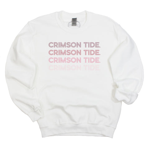 University of Alabama (The) Neon Nights Crewneck Fleece in White