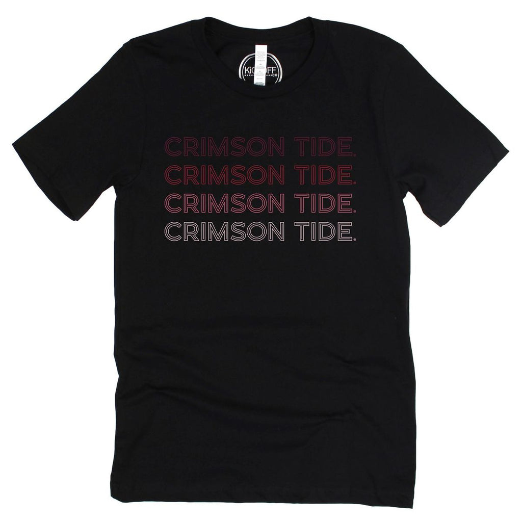 University of Alabama (The) Neon Nights Short Sleeve T-shirt in Black