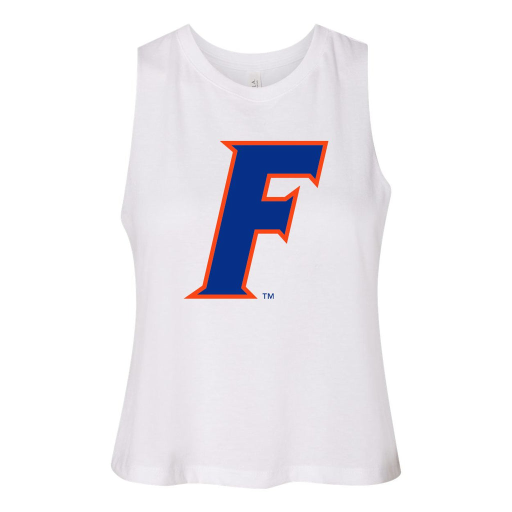 University of Florida Endzone Women's Racerback Crop Tank in White