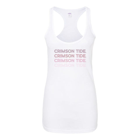 University of Alabama (The) Neon Nights Women's Racerback Tank Top in White