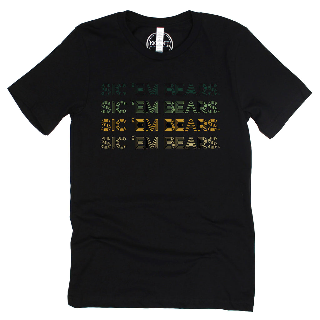 Baylor University Neon Nights Short Sleeve T-shirt in Black