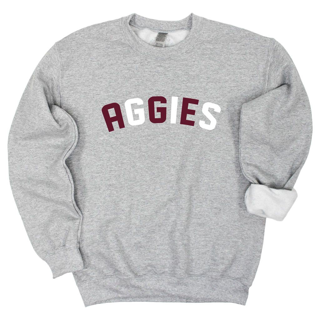 Glory Days Crewneck Fleece in Heather Gray - Texas A&M University