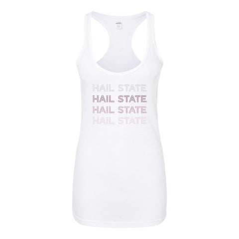 Mississippi State University Neon Nights Women's Racerback Tank Top in White