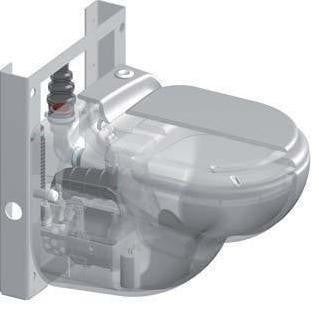 Saniflo SaniSTAR One-piece Upflush Toilet with Macerating System