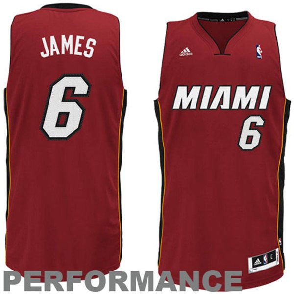 Adidas NBA Jersey Miami JAMES #6 Red – Famous Rock Shop