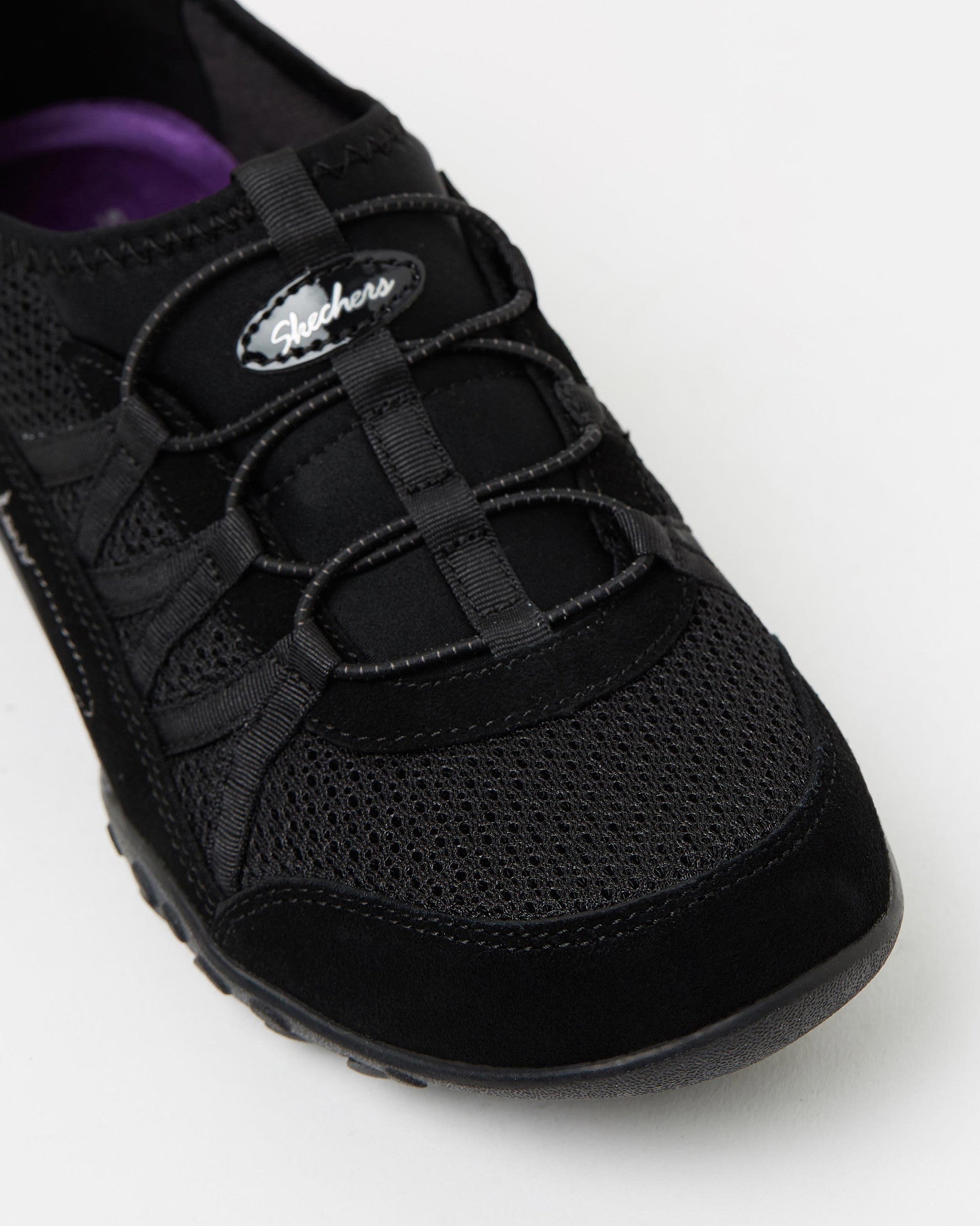 black skechers memory foam shoes
