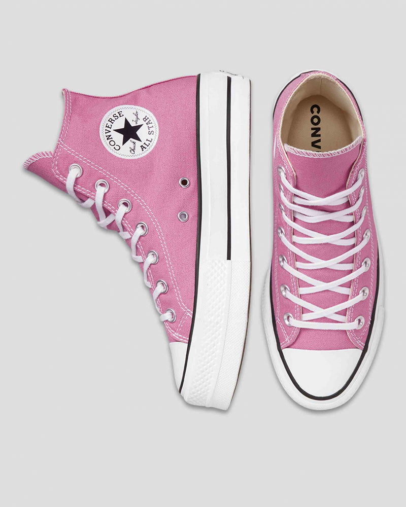 flamingo pink platform converse