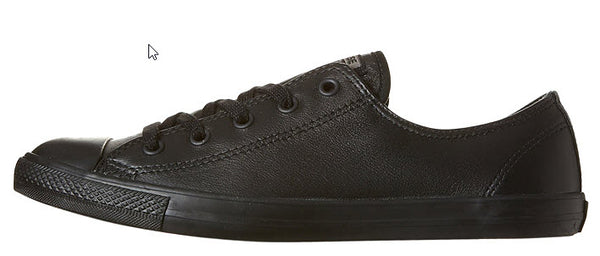 black leather converse school shoes