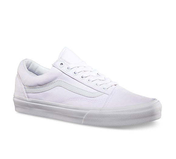 vans old skool canvas true white