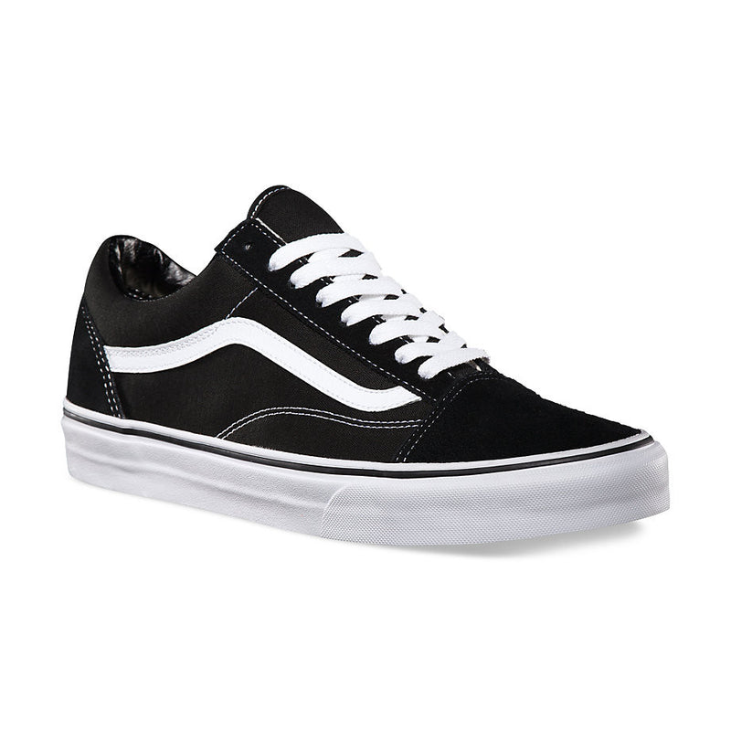 youth black and white vans