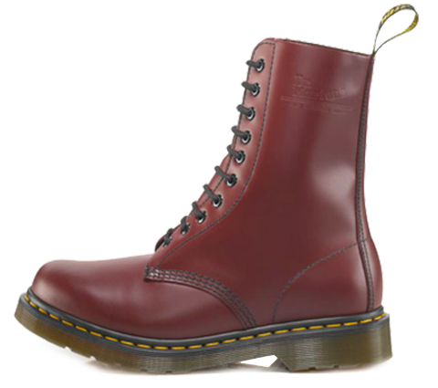 dr martens 10 hole cherry red