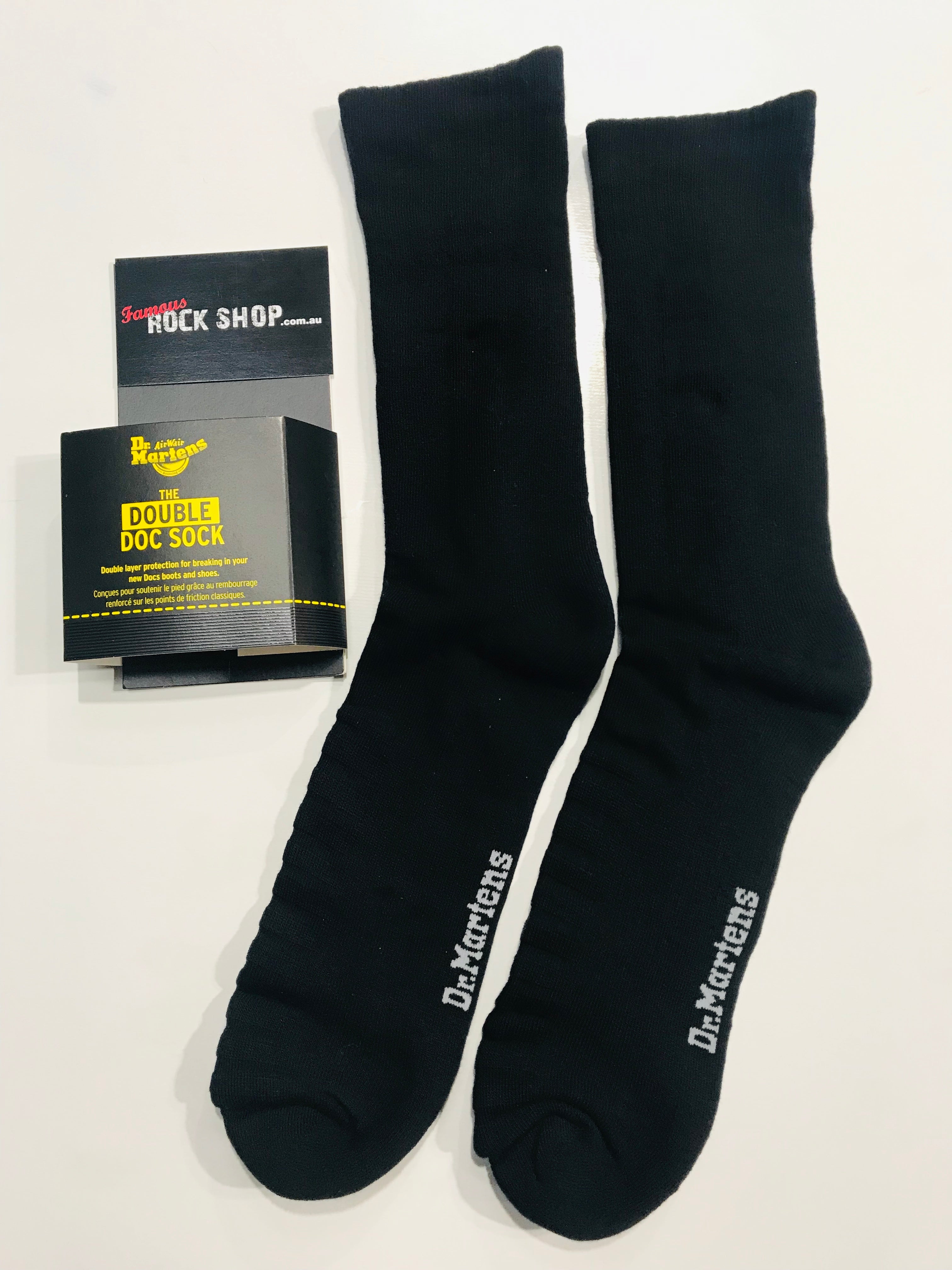 Dr Martens The Double Doc Sock Black Black AC610303 – Famous Rock Shop