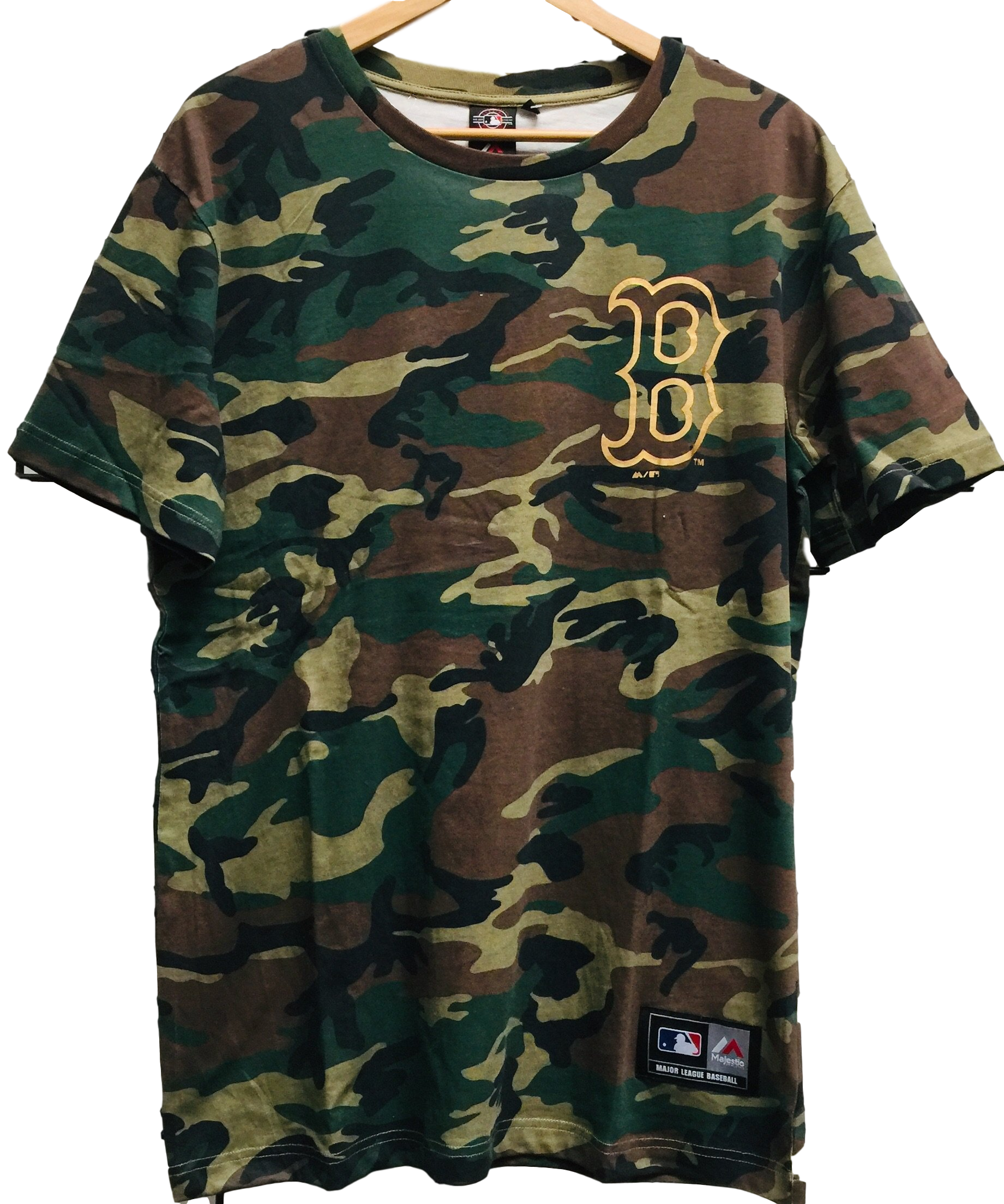 camouflage red sox shirt