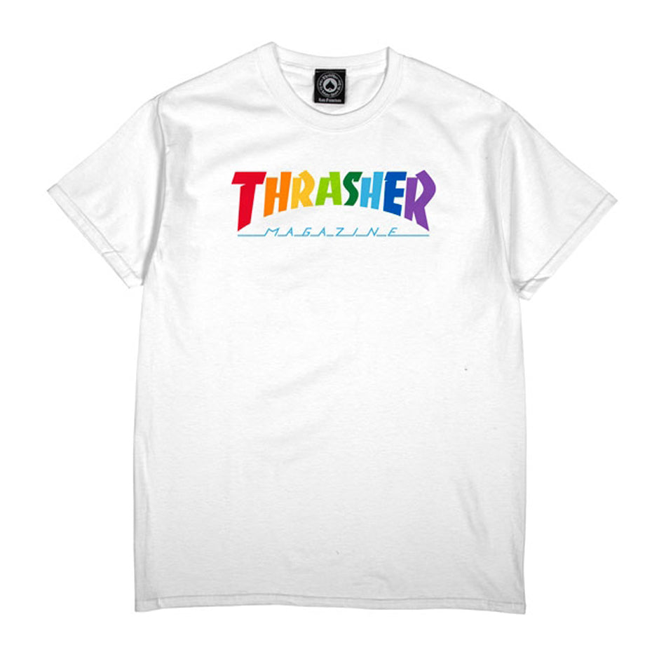 Thrasher Rainbow Mag Unisex Tee White – Famous Rock Shop