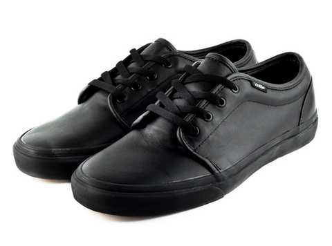 vans leather school shoes