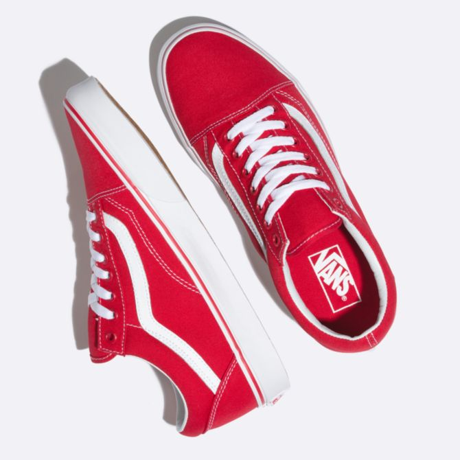 vans old skool canvas red