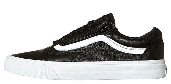 vans old skool leather black and white