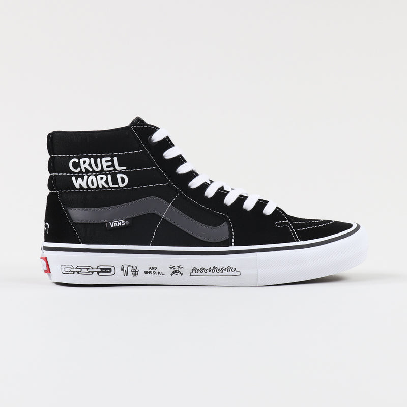 vans high black and white