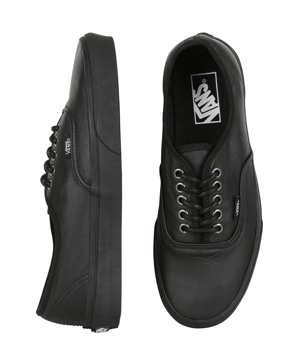 Vans Authentic Italian Leather Black Black School Shoes – Famous Rock Shop