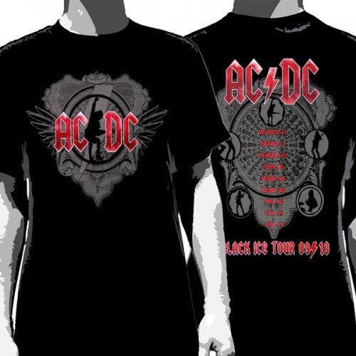 ACDC T-Shirt Black Ice Tour Men's – Famous Rock Shop
