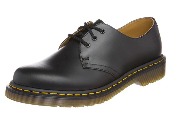 Dr Martens 1461 Black Smooth Leather Yellow Stitch Shoe – Famous Rock Shop