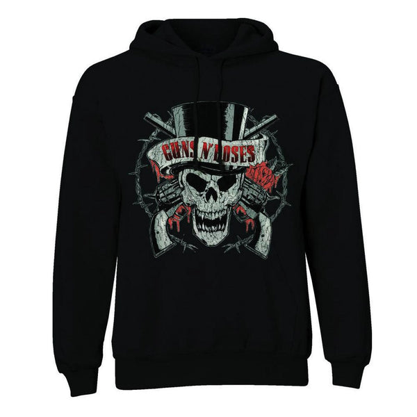 Guns N' Roses Hoodie: Distressed Skull – Famous Rock Shop