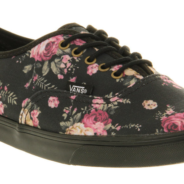 vans black flower