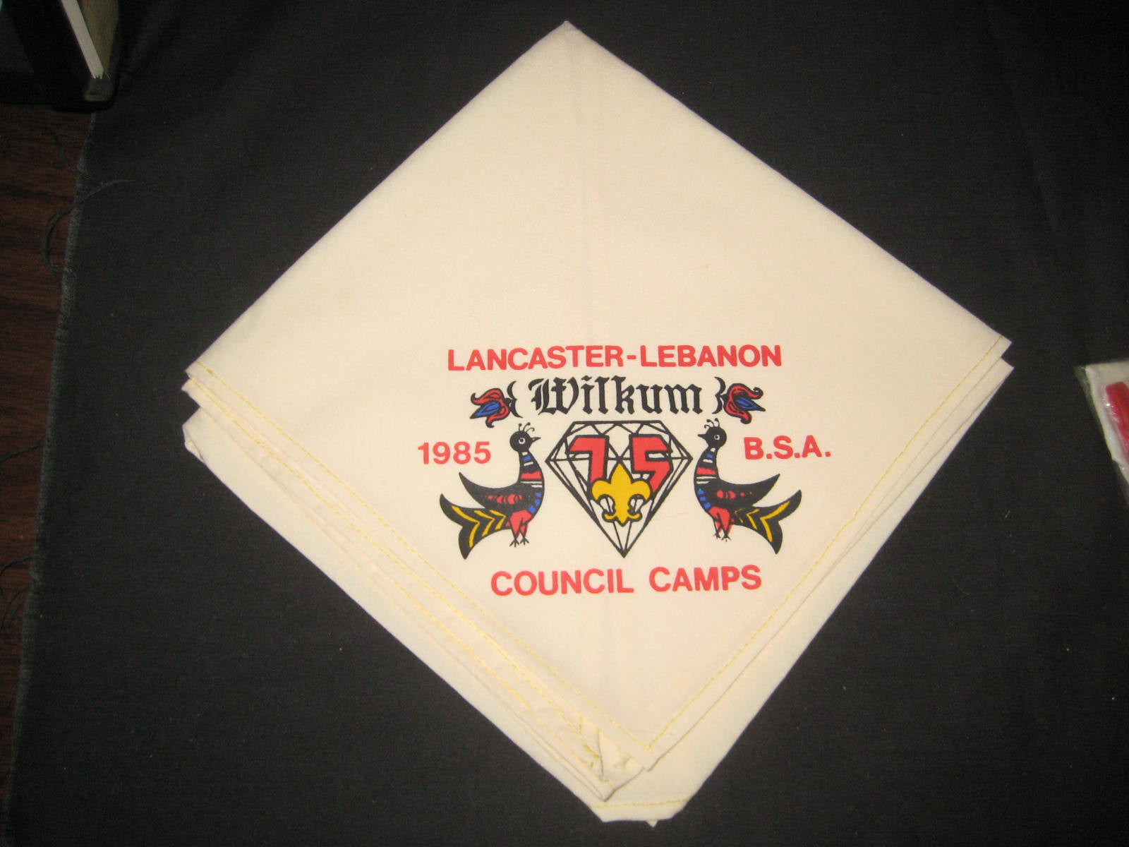 Lancaster-Lebanon Council Camps 1985 Tan Neckerchief
