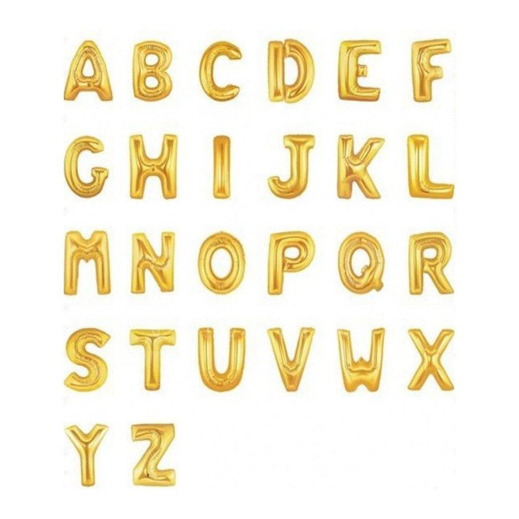 gold foil letter balloons