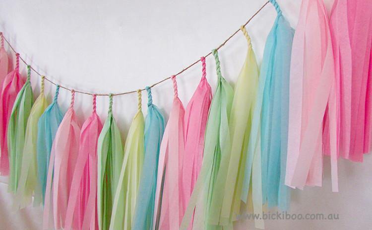 tissue paper tassels