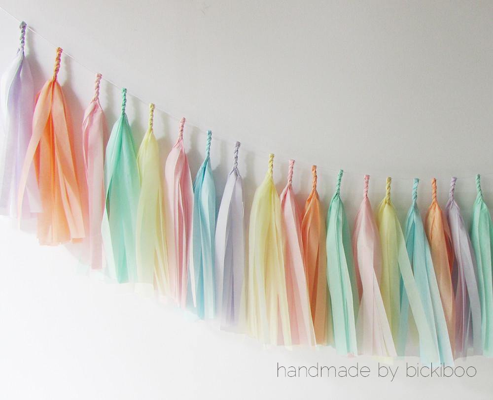 pastel tassel garland