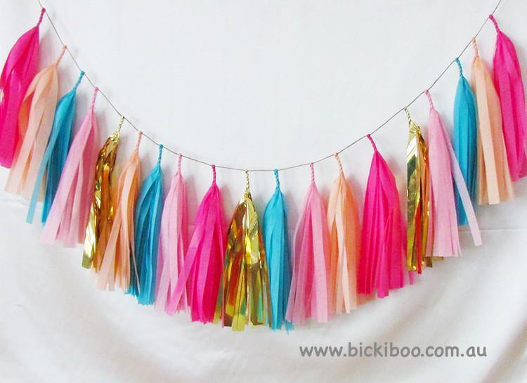 tissue paper tassels