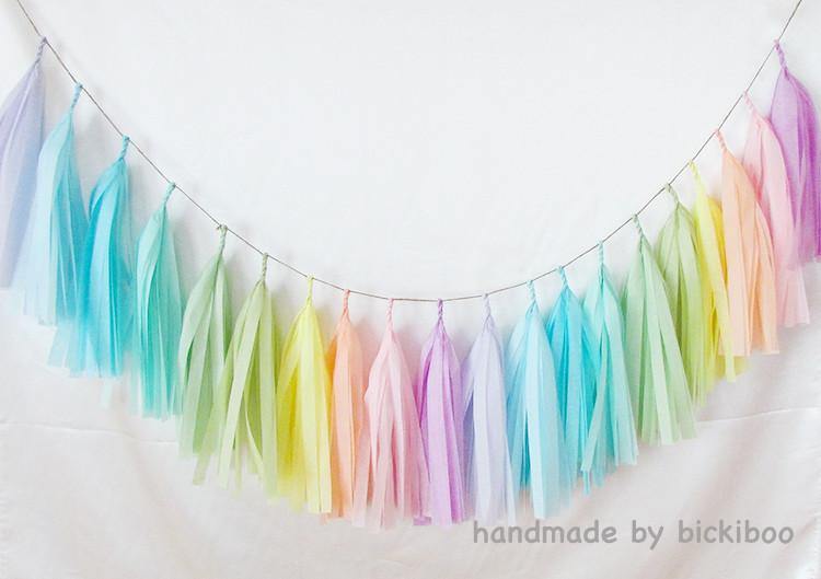 pastel tassel garland