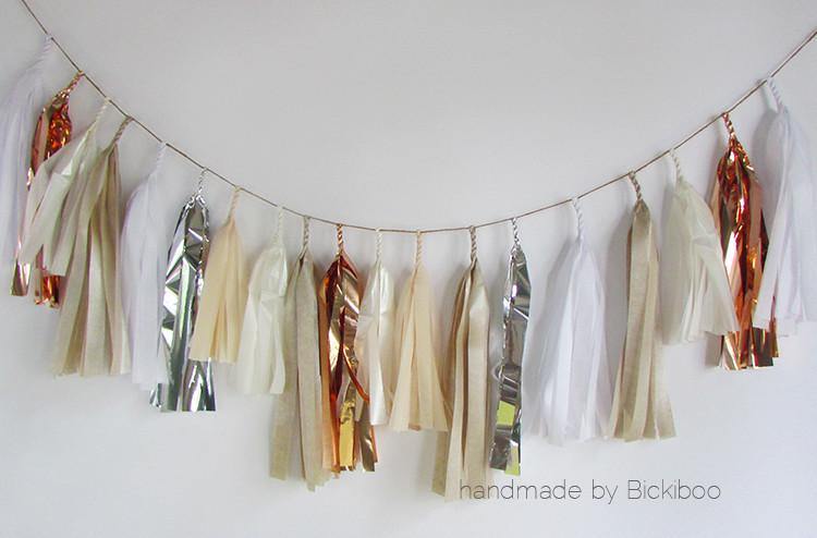 copper tassel garland