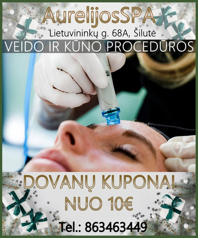 AurelijosSPA beauty salon in Šilute, facial and body treatments, HydraFacial, Lymphatic drainage massage of the whole body, Cavitation and Radio frequency tightening procedure, promotions and discounts