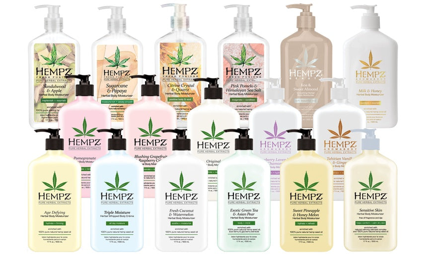 HEMPZ Herbal Body Moisturizer Lotion with 100% Pure Hemp Seed Oil and Vegan Moisturizing Body Cream