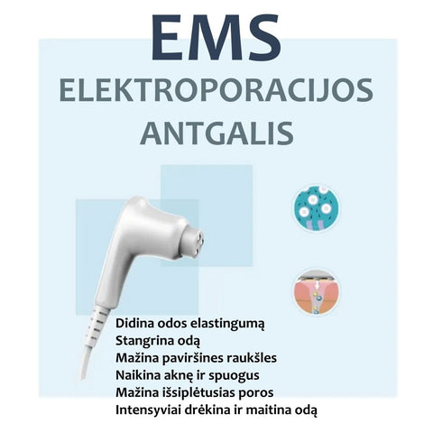 EMS electroporation device, electrostimulation device, muscle stimulator, hydrafacial equipment for facial skin rejuvenation, needleless mesotherapy nozzle