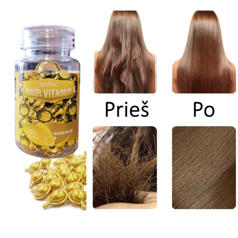 SEVICH tepami vitaminai serumas kapsulėse riebiems plaukams | Hair vitamins for oily hair - AurelijosSPA