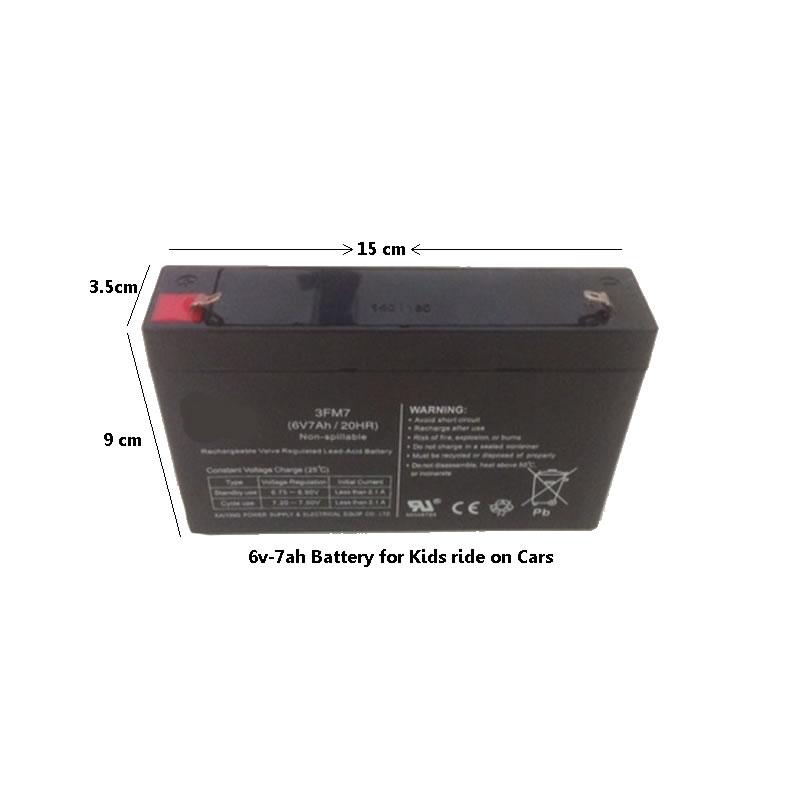 6v 7ah battery for ride on toy cars