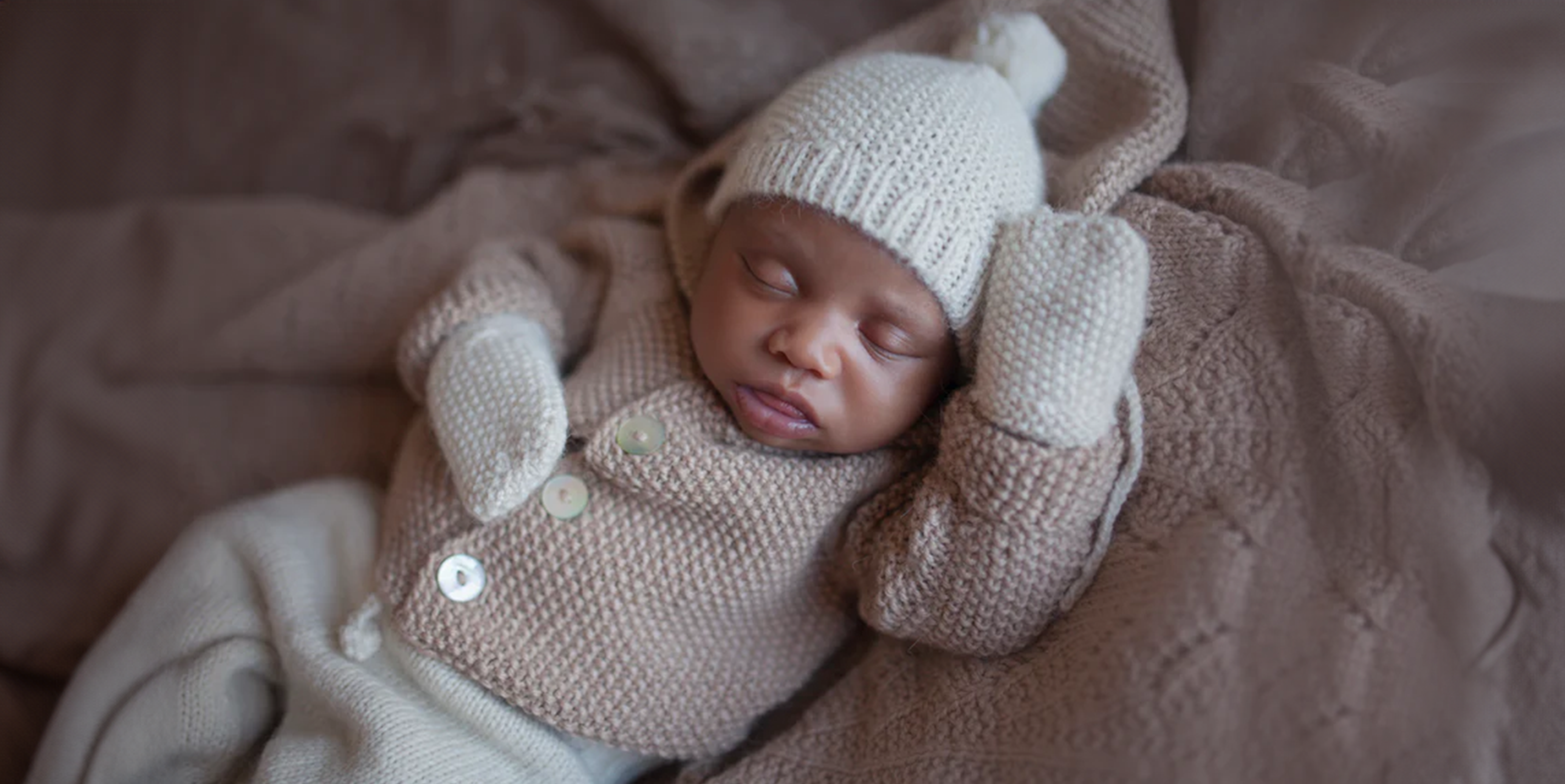 hand-knitted mittens