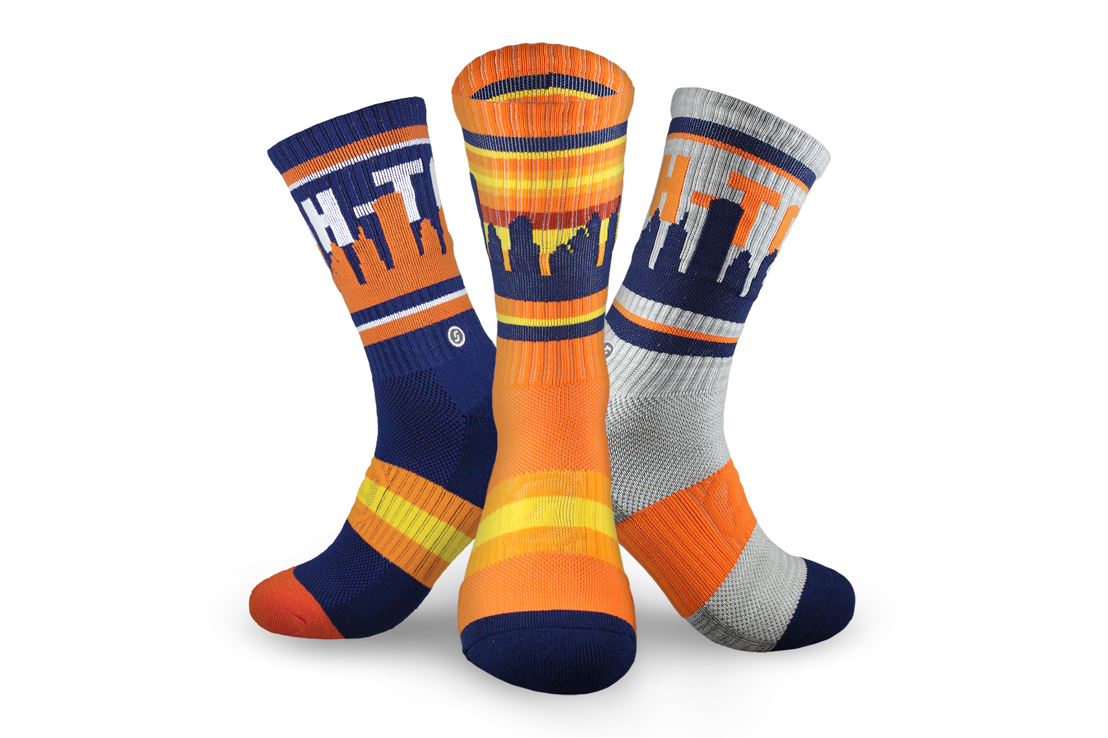 Houston Socks Houston Texas Skyline Socks Pro Basketball Team 