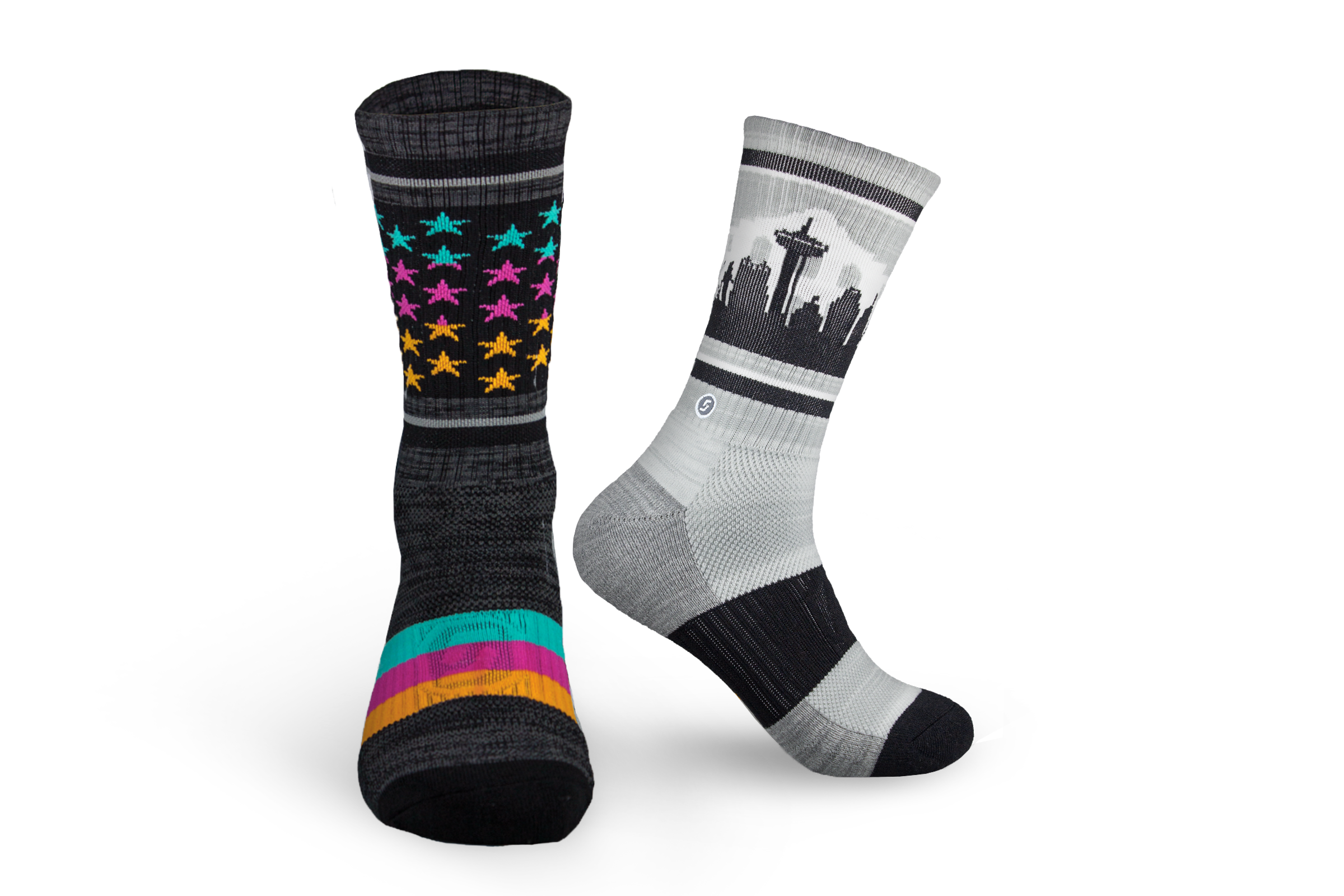 Official Seattle Skyline Socks for Mariners Fans - Fan Gear