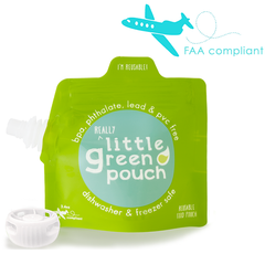 Really Little Green Pouches, at just 3.4 ounces, are FAA / TSA compliant