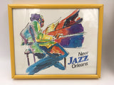 9553 - A - Water Color - New Orleans Jazz - Michael Smiroldo - Framed Under Glass