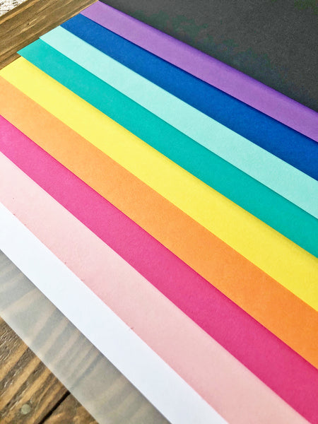 OVER THE RAINBOW ASSORTED CARDSTOCK PACK